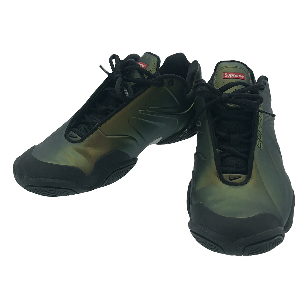 Supreme×NIKE シュプリーム ナイキ AIR ZOOM COURTPOSITE SP METALLIC GOLD コートポジット スニーカー FB8934-700 緑であること系 27.5糎 【中古】 IT899ASJTV0G