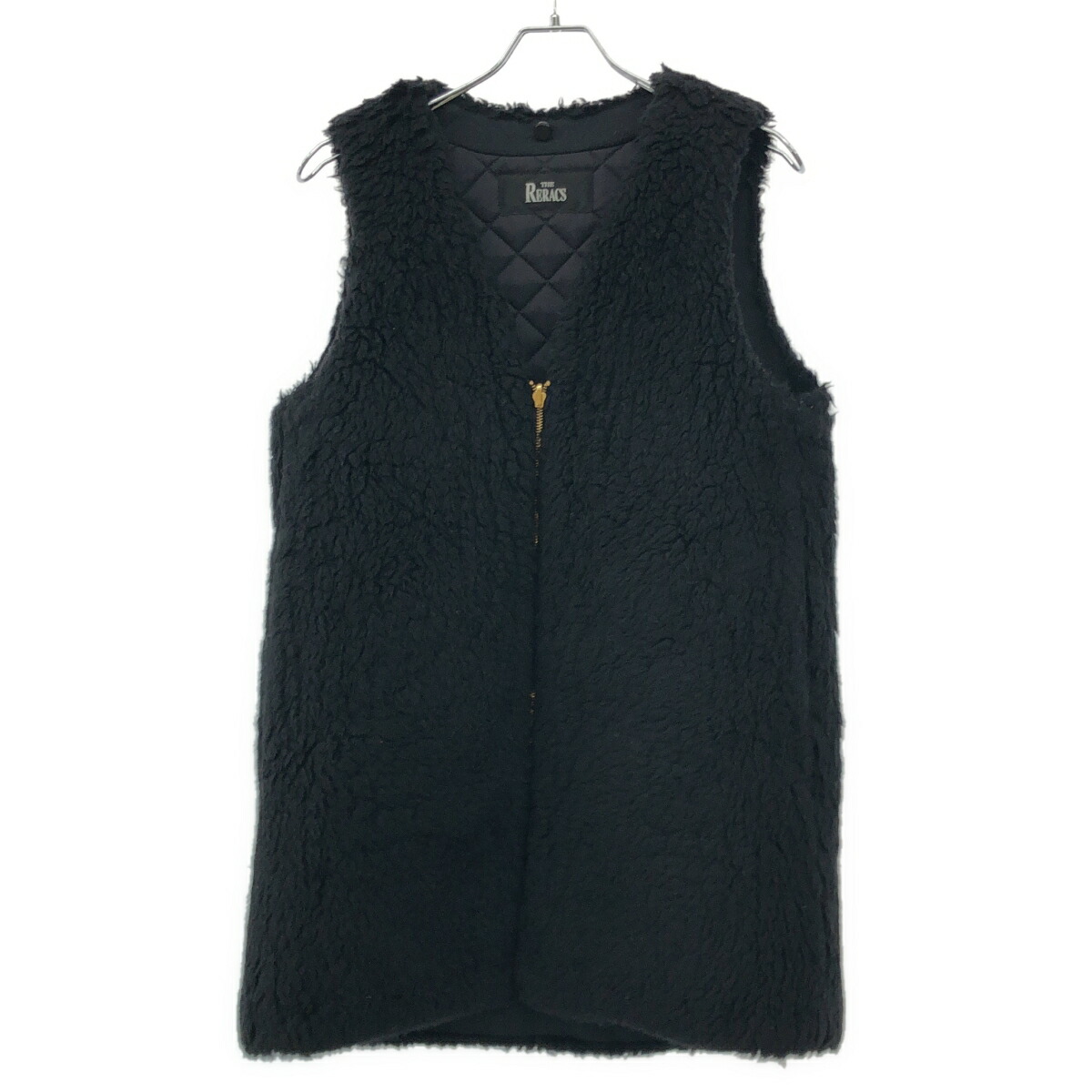 RERACS リラクス　ウールキルティングベスト ボア　グレー　38 THE RERACS ザ・リラクス 23AW-RECT-134L-UASP-J グレー ボア ベスト F