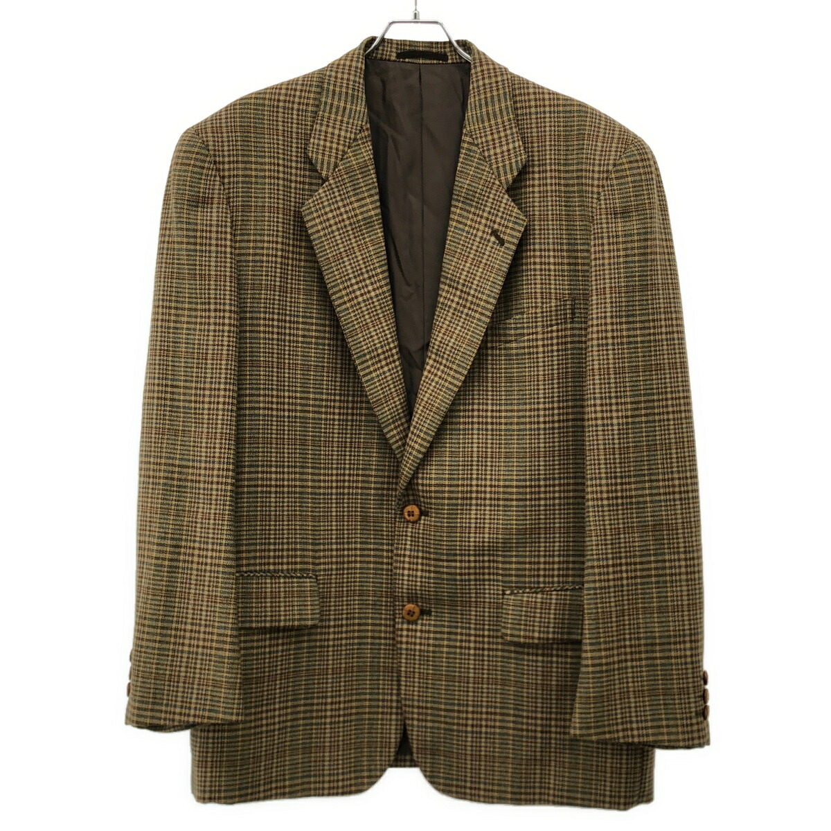 COMME des GARCONS HOMME PLUS コム デギャルソンオムプリュス 1991AW ウールチェック2Bテーラードジャケット  ベージュ L 【中古】 ITR4OJPWUZFS
