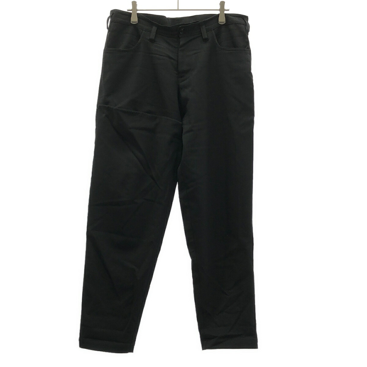 Yohji Yamamoto POUR HOMME ヨウジヤマモト プールオム 18AW 腿食い違いウールパンツスラックスパンツ HV-P22-190 黒いこと 2 【中古】 ITW0BQLME7M0
