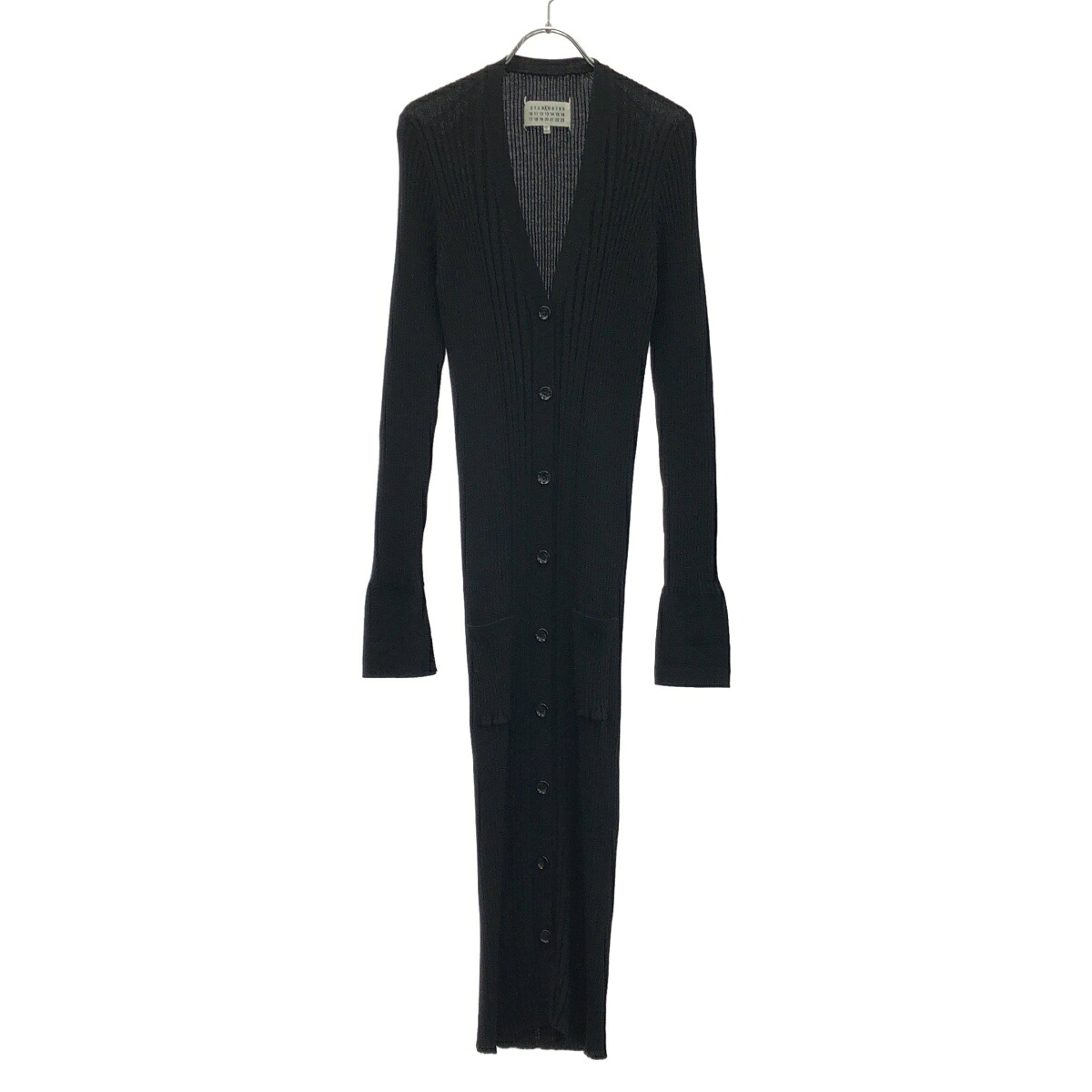 Maison Margiela 4 メゾン マルジェラ リブニットロングカーディガン ブラック XS 【中古】 ITF283R0F6A0|MODESCAPE 店
