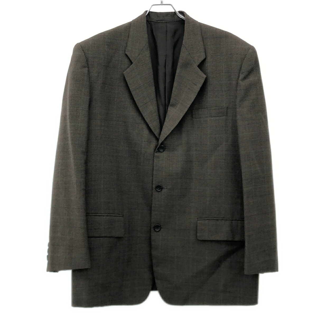 COMME des GARCONS HOMME コムデギャルソンオム AD1989 ウールチェックテーラードジャケット&スラックスパンツ セットアップ ブラウン M 【中古】 ITJHE4ADN65S|MODESCAPE 店