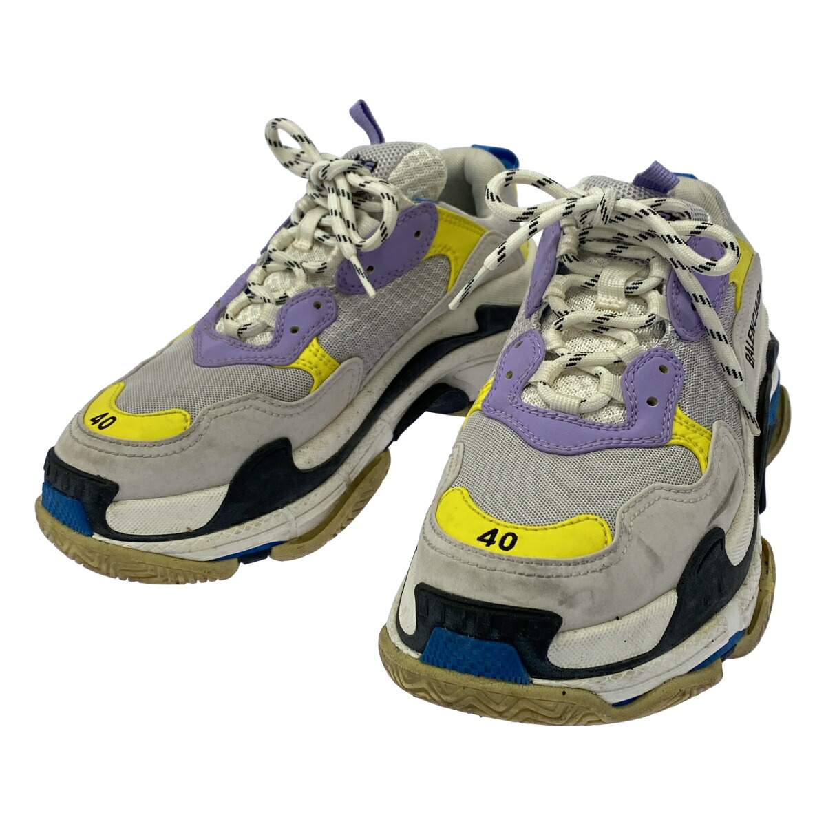 BALENCIAGA バレンシアガ Triple-S Trainers トリプルエス スニーカー 524039 ミックス 40 【中古】 ITAQVAB01QG8|MODESCAPE 店