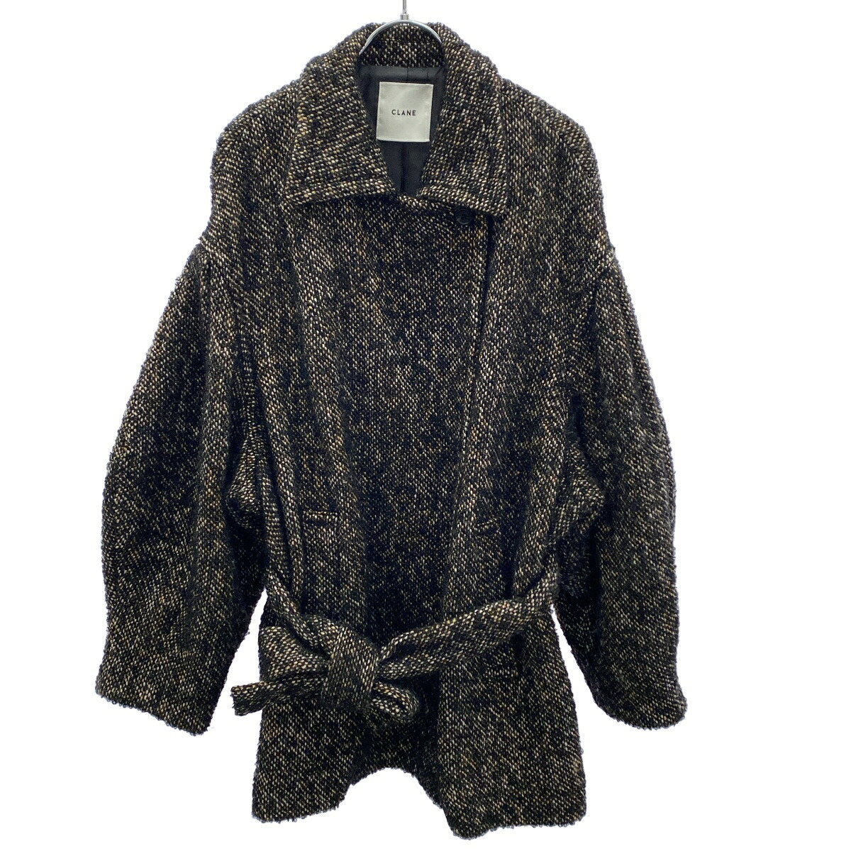 CLANE クラネ MIX LOOP TWEED BOX COAT ミックスループツイードボックスコート 11101-0062 黒いこと系 1 【中古】 ITUWBH6ITDO8