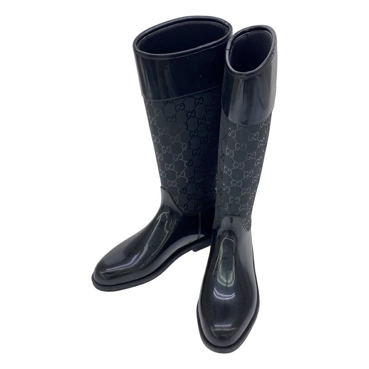 GUCCI レインブーツ　サイズ36 グッチ GUCCI レインブーツ ショート インターロッキング ピンヒール