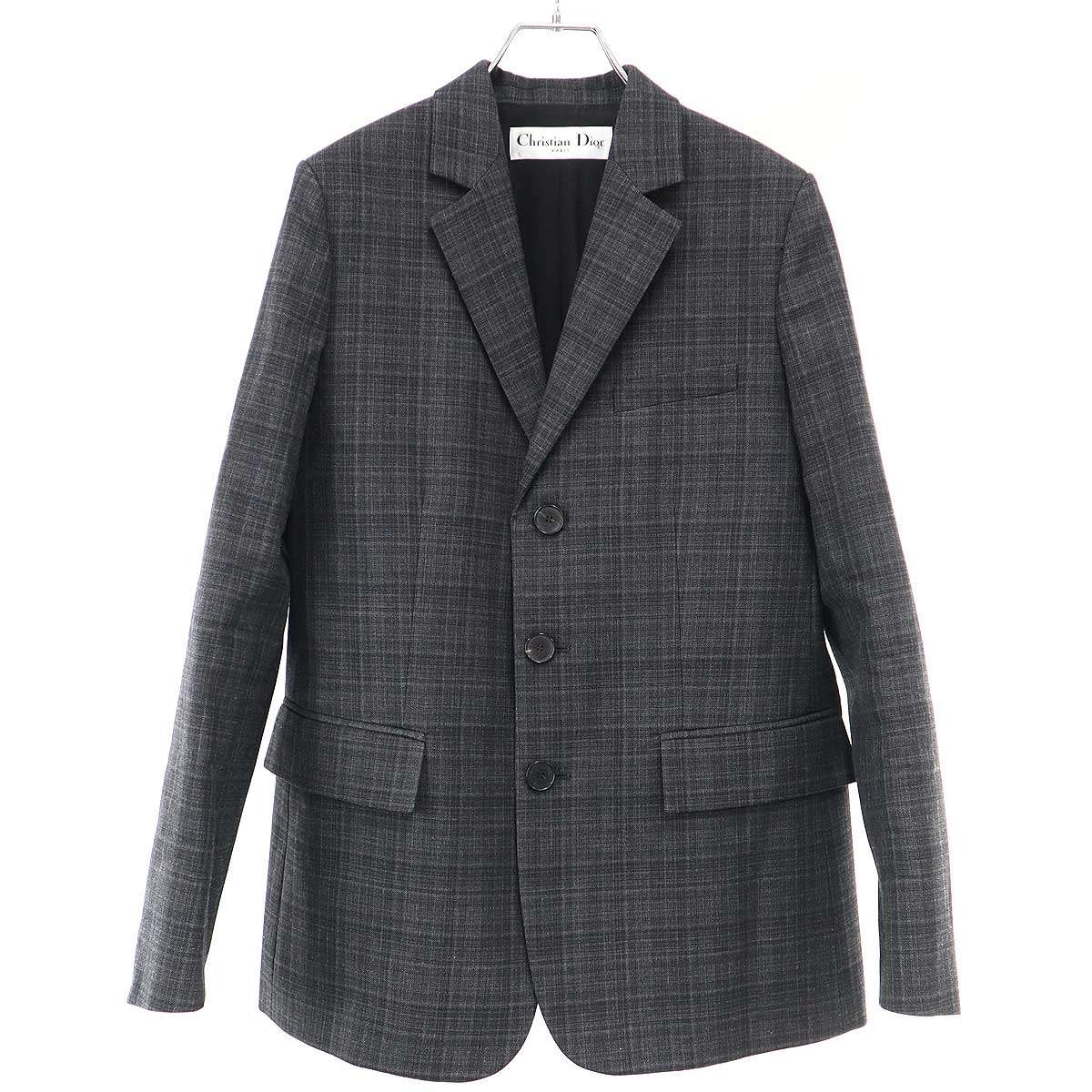 美品✨クリスチャンディオール　テーラードジャケットウール 1B ストライプ 美品✨クリスチャンディオール テーラードジャケットウール 1B