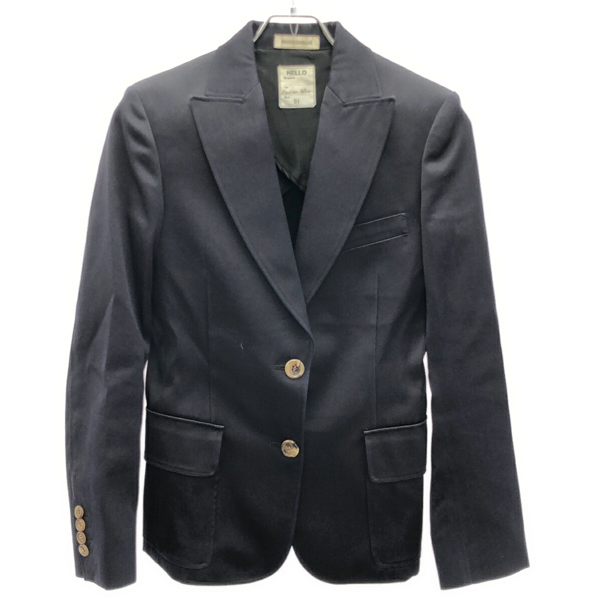 楽天市場】【中古】MADISON BLUEテーラードジャケット グレー サイズ