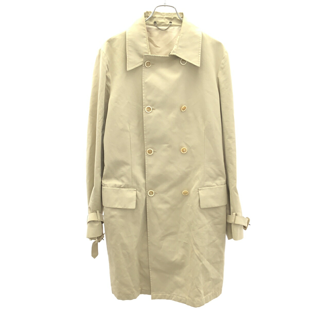 PRADA プラダ コットンベルテッドトレンチコート SGH233 CCJ ベージュ 50 【中古】 IT6389ZE4MYG