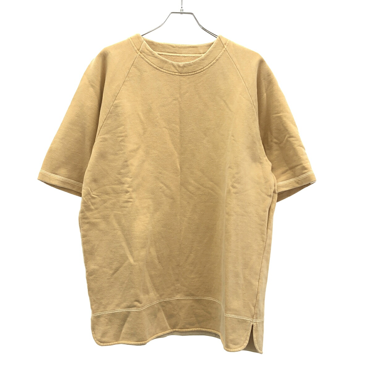 JIL SANDER ジルサンダー 22SS ショートスリーブスウェットプルオーバー JSMU707000 ベージュ M 【中古】 ITH0H9384UM0