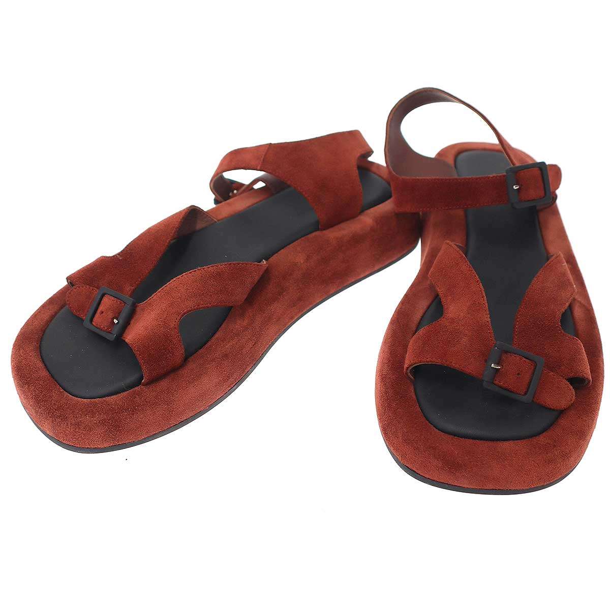 THE ROW ザ ロウ Geri Sandal スエードストラップサンダル レッド 37 【中古】 ITYR5VBFI1U8|MODESCAPE 店