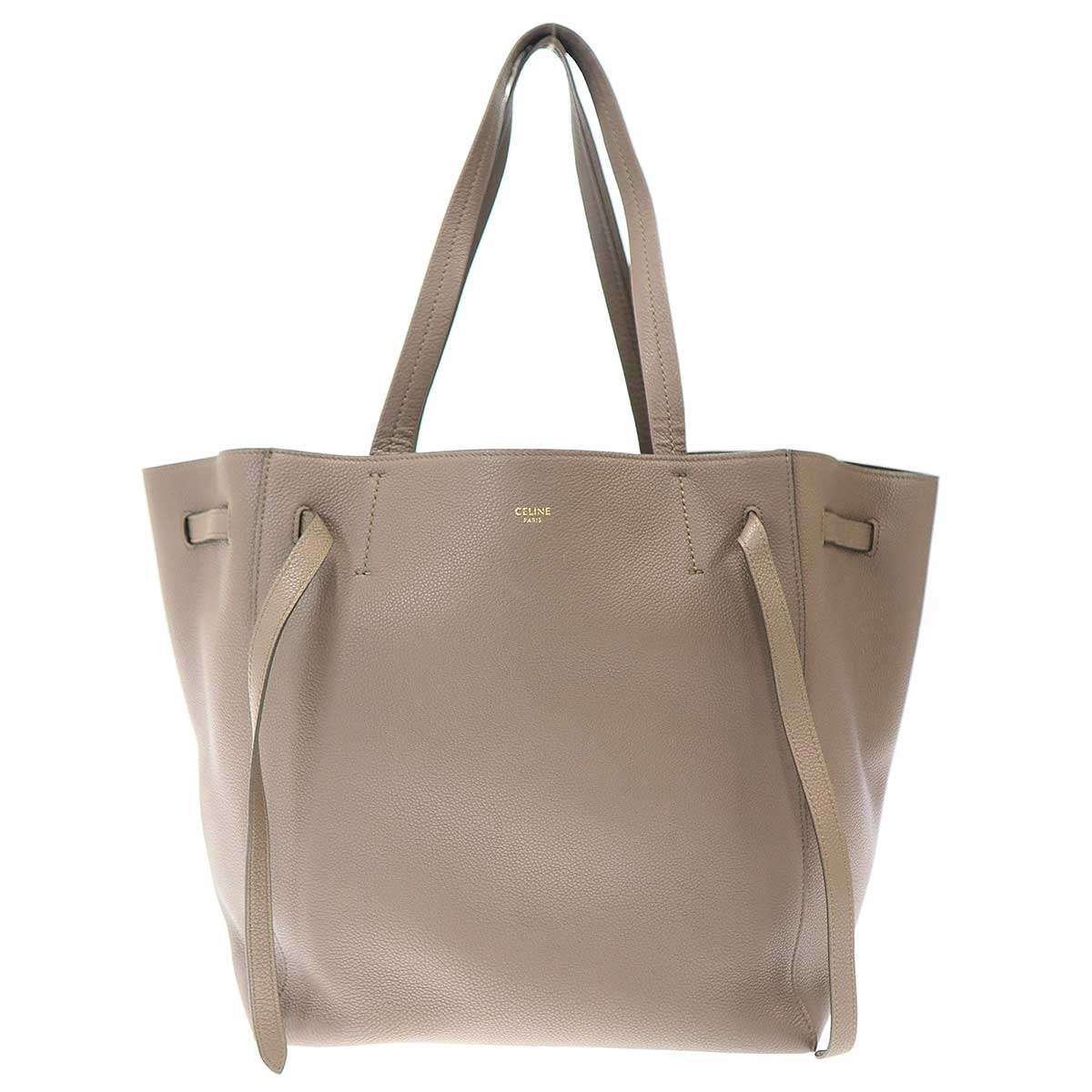 CELINE by Phoebe Philo セリーヌ フィービーファイロ 河馬 気違いトム スモール レザートートバッグ 189023TNI Taupe（赤銅色系）  【中古】 ITBVG3ZOFKV8