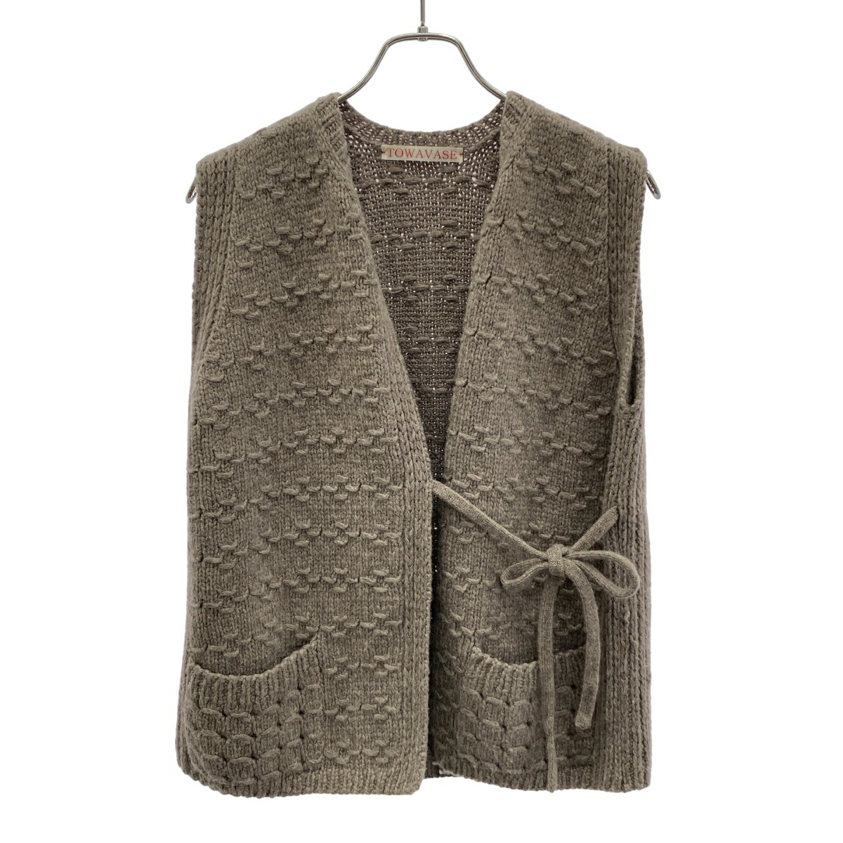 TOWAVASE トワヴァーズ Nosleeve Cardigan ノースリーブ カシミールジレー 24-0045A 薄墨色 【中古】 ITEGYGHFRY1S