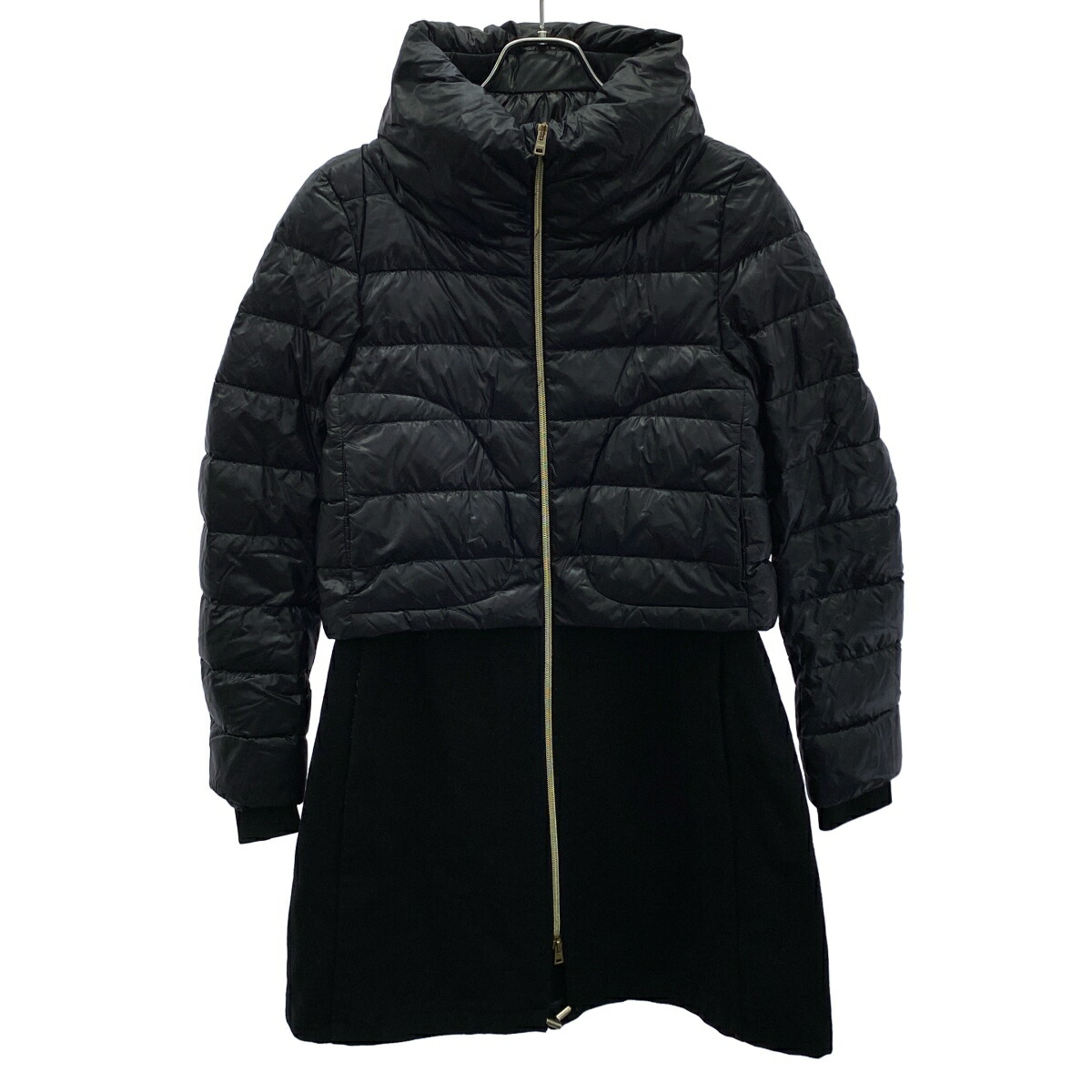 楽天市場】HERNO リバーシブルダウンコート ブラック×ベージュ 42
