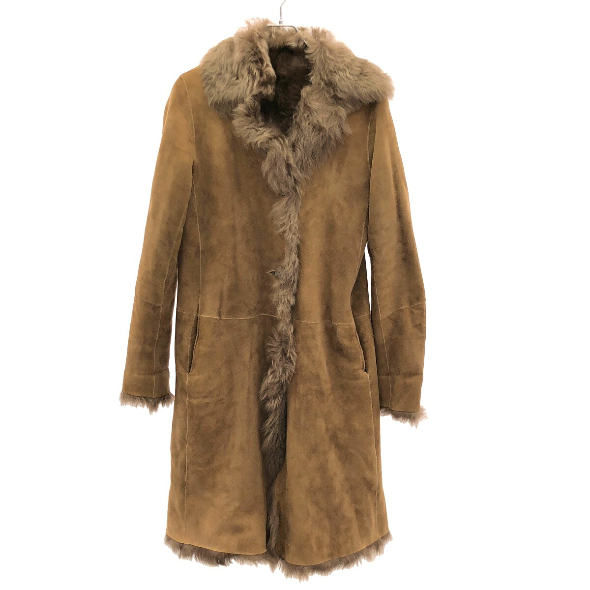 GUSHLOW&COLE ガシュロウ＆コール ラムムートンファーコート ブラウン S 【中古】 IT6HIOQZ9BGX｜MODESCAPE 店