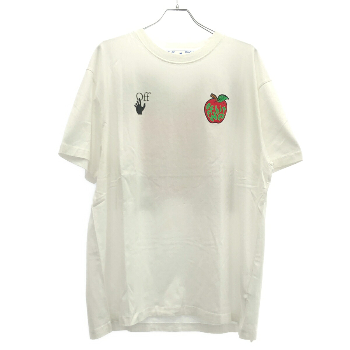 OFF-WHITE 象牙色 21SS アップルアロープリントプルオーバー OMAA038S21JER015 白いこと XS 【中古】 ITEITIGUZJFO