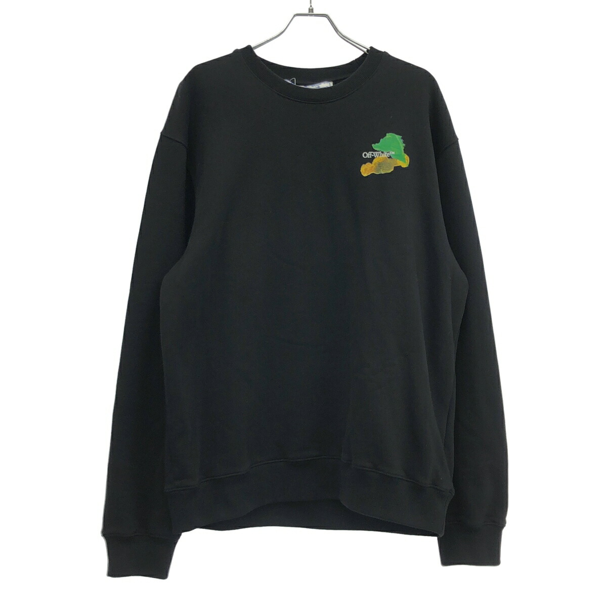 OFF-WHITE 象牙色 23SS ブラッシュアローペイント スウェットトレーナー OMBA057S23FLE001 黒いこと XXL 【中古】 ITZIFV8AFE90
