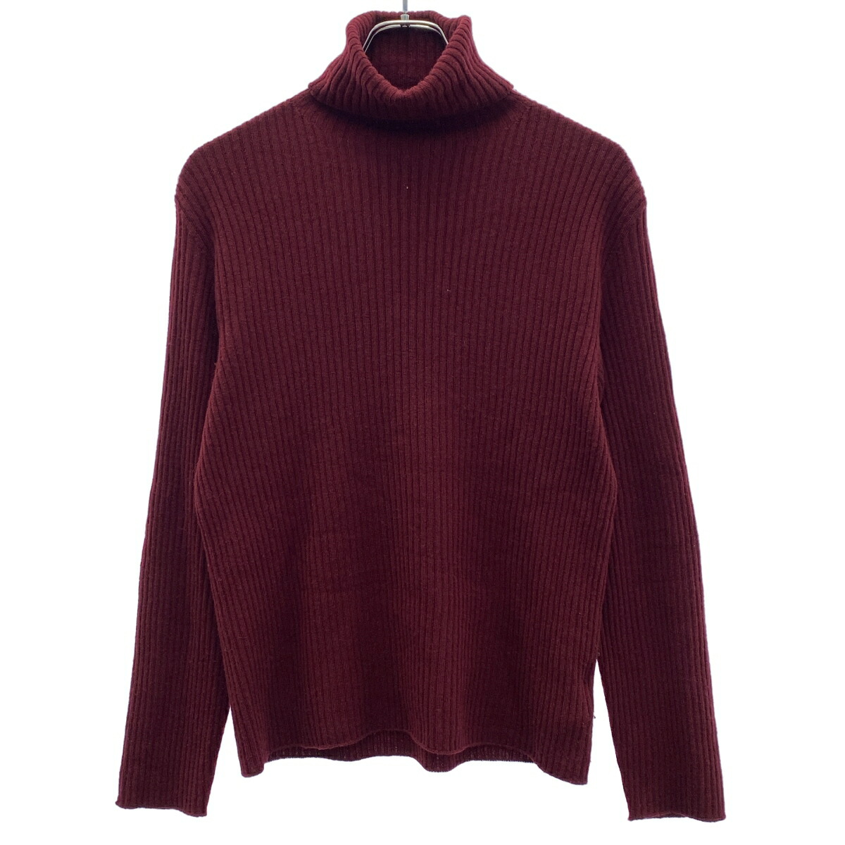 Yohji Yamamoto ヨウジヤマモト 24AW タートルネックリブニットセーター FO-K02-190 ボルドーワイン 2 【中古】 ITDW8LVE80固定ディスク ニット・セーター-トップス-セーター