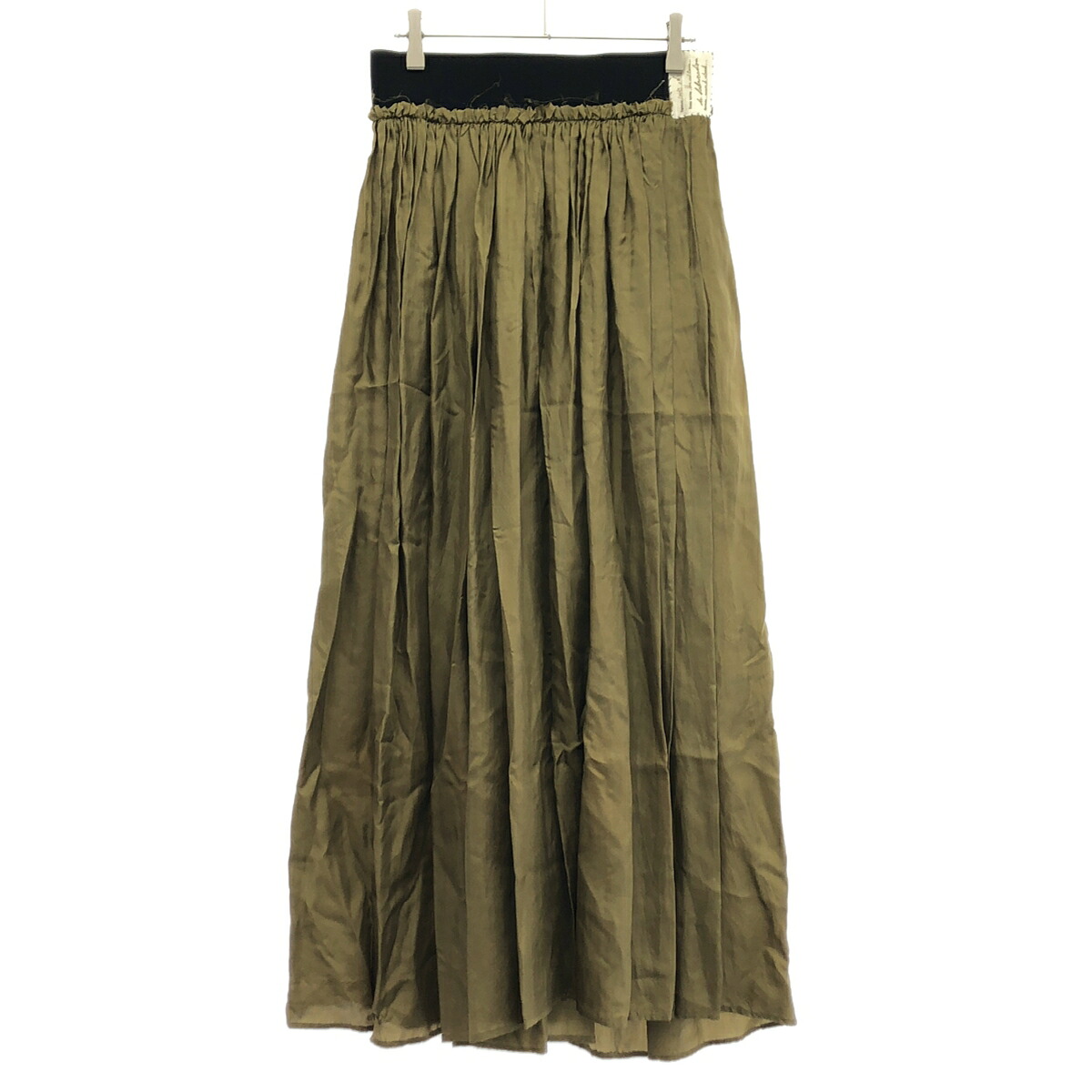 emic:etic エミックエティック キュプラプリーツスカート カーキ系 【中古】 IT2SN7SZ5X5C|MODESCAPE 店