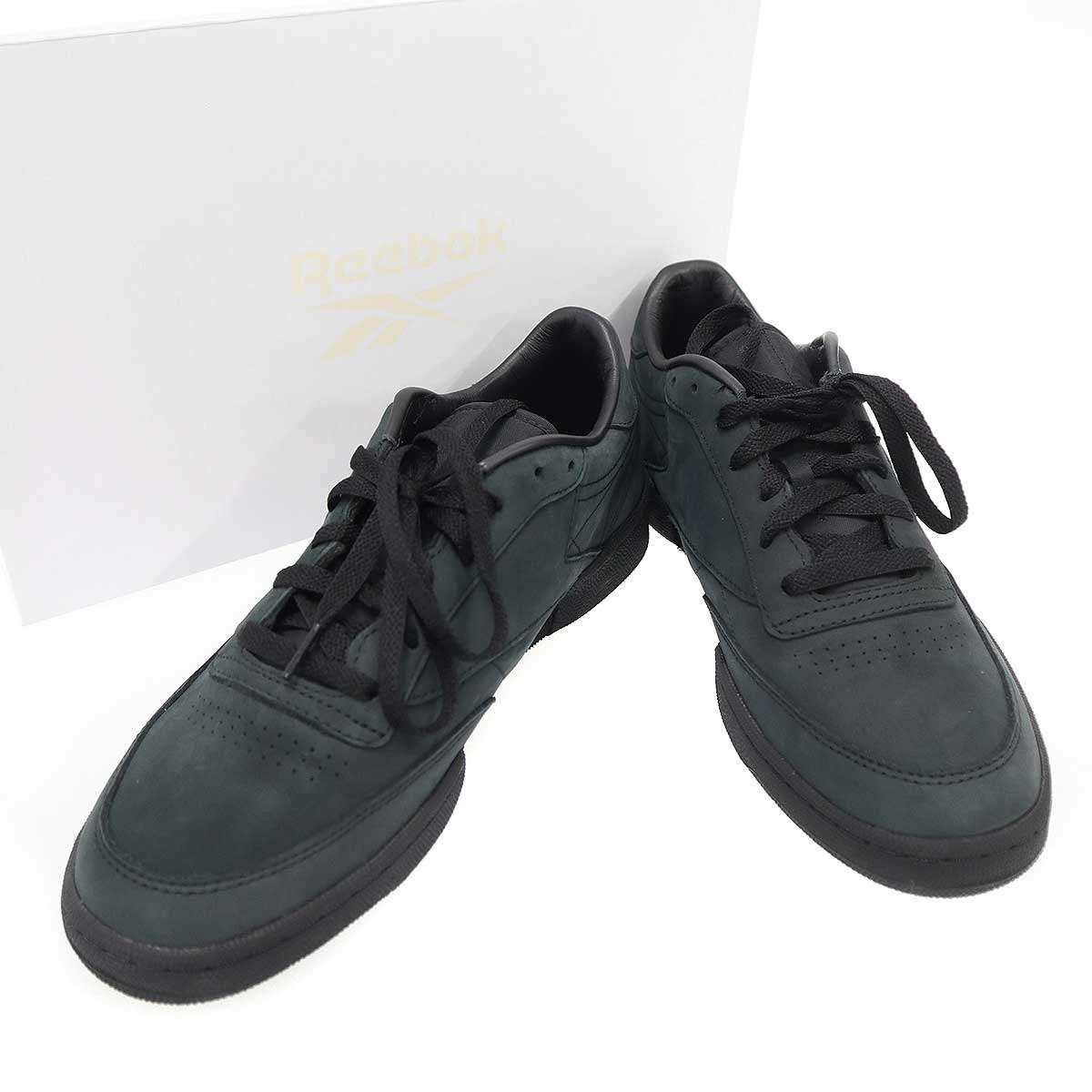 JJJJound×Reebok ジョウンド×リーボック Club C Nubuk \"Black\"" スニーカー IG8240 黒いこと 28.5糎 【中古】 ITYFEEXP3Z2G"