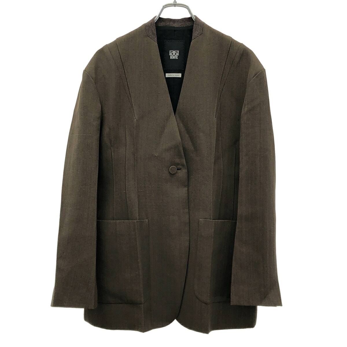 BOWTE バウト 24SS SLUB YARN NO COLLAR JACKET\u0026PANTS セットアップ 背広 241-06-0008/241-06-0010 赤銅色 1 【中古】 ITMFDDM88Q3S