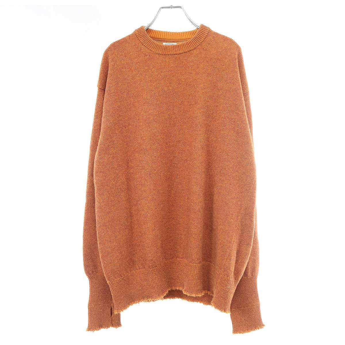 MAATEE＆SONS マーティーアンドサンズ 23AW 強撚SHETLAND 裏カシミヤ ひょっとこP/O SWEATER MT3303-0111 オレンジ 3 【中古】 ITC4MN0EN9O7