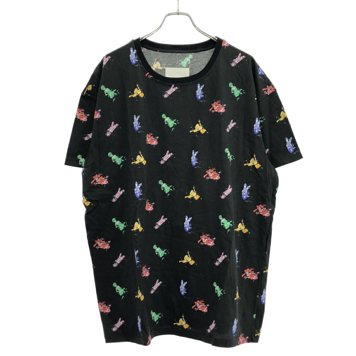 Maison Margiela 棲み家 マルジェラ 19SS アニメガールプリントティーシャツ S29GC0233 黒いこと XS 【中古】 IT543XS54GA0