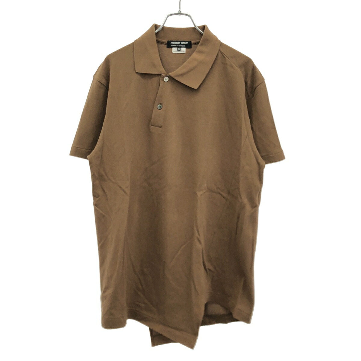 COMME des GARCONS HOMME DEUX コムデギャルソンオムドゥ 25SS ショートスリーブポロシャツ DO-T002 赤銅色 XL 【中古】 IT02PNXVYM8C