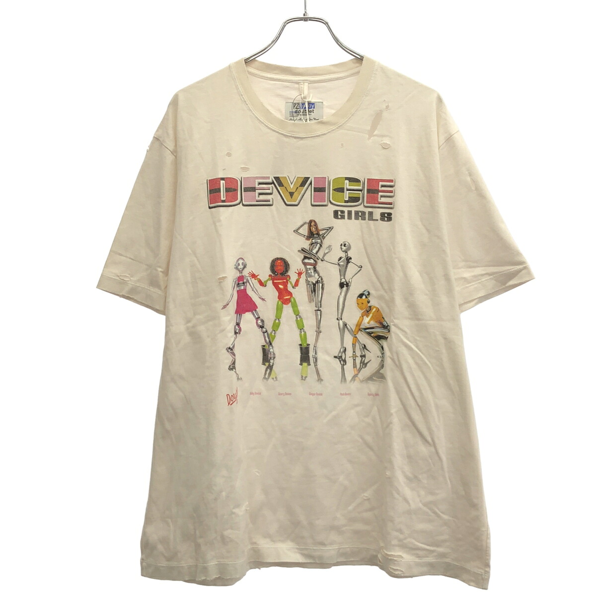 doublet ダブレット 24SS PZ TODAY DEVICE GIRLS T-SHIRT プリントTシャツ 24SS31CS312-1 ホワイト XL 【中古】 ITWADRNF80LC｜MODESCAPE 店