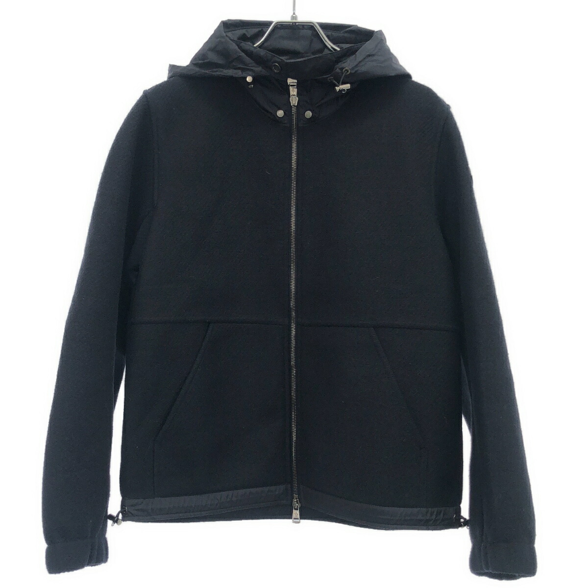 MONCLER モンクレール MAGRIA CARDIGAN ナイロンフーデッドウールジャケット パーカー B20918403400 ネイビー M 【中古】 ITB7QZ7CWM88