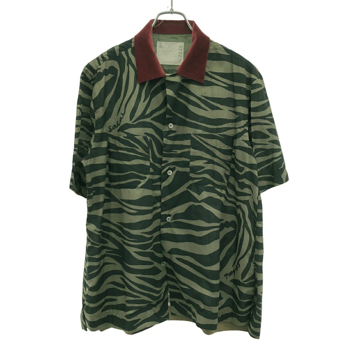 sacai サカイ 20SS 半袖シャツ 世界地図 サイズ4 20-02302M sacai 20SS
