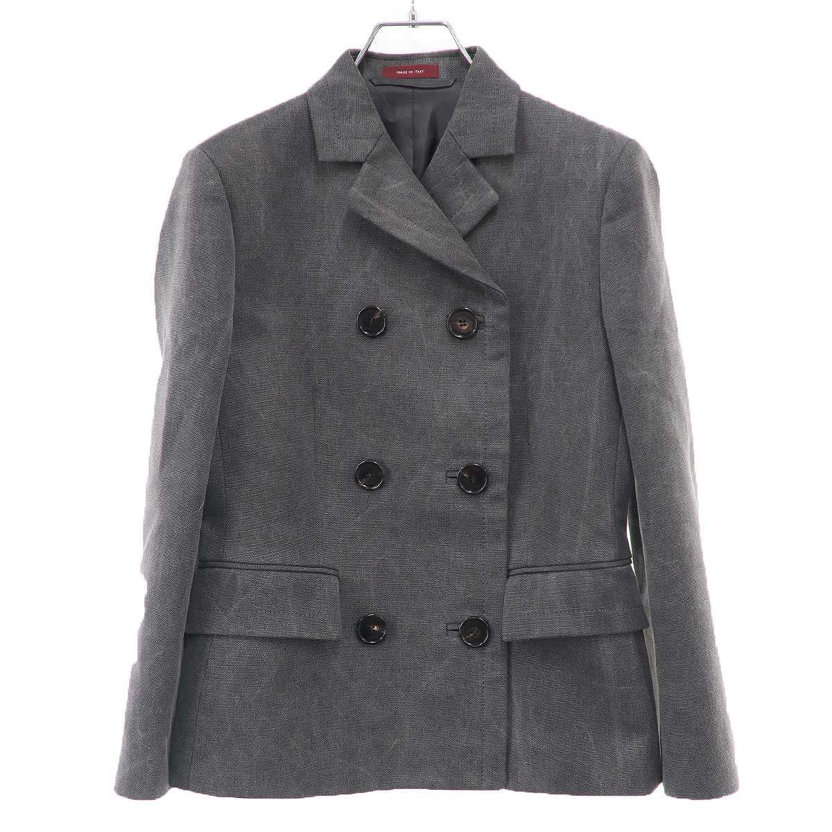 GUCCI グッチ コットンキャンバスダブルジャケット\u0026コットンキャンバススカート セットアップ 808968 Z7AHS/817067 Z7AHS 薄墨色 40/42 【中古】 ITSMWD5VMZ7G