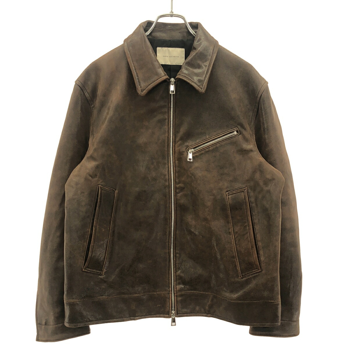 楽天市場】S【nano・universe GOAT SKIN LEATHER JACKET NUC23LO250GL