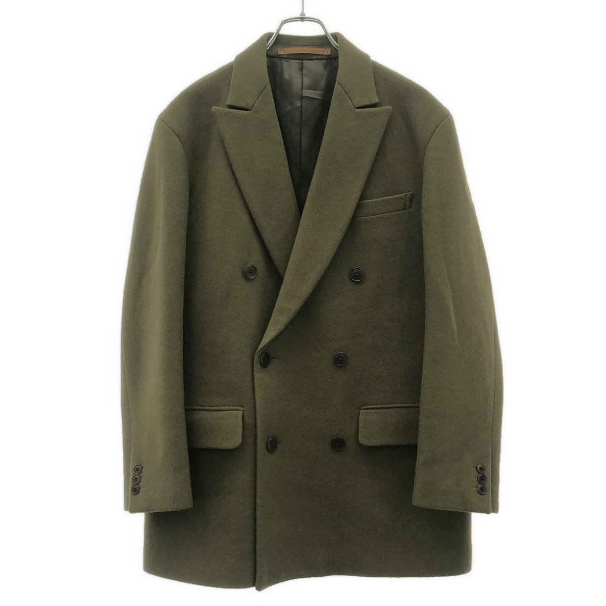 SCYE サイ Super140  Wool Melton D.B Half Coat  ウールメルトンダブルハーフコート 1124-43013 カーキ 36 【中古】 ITK5SC0AZT0U