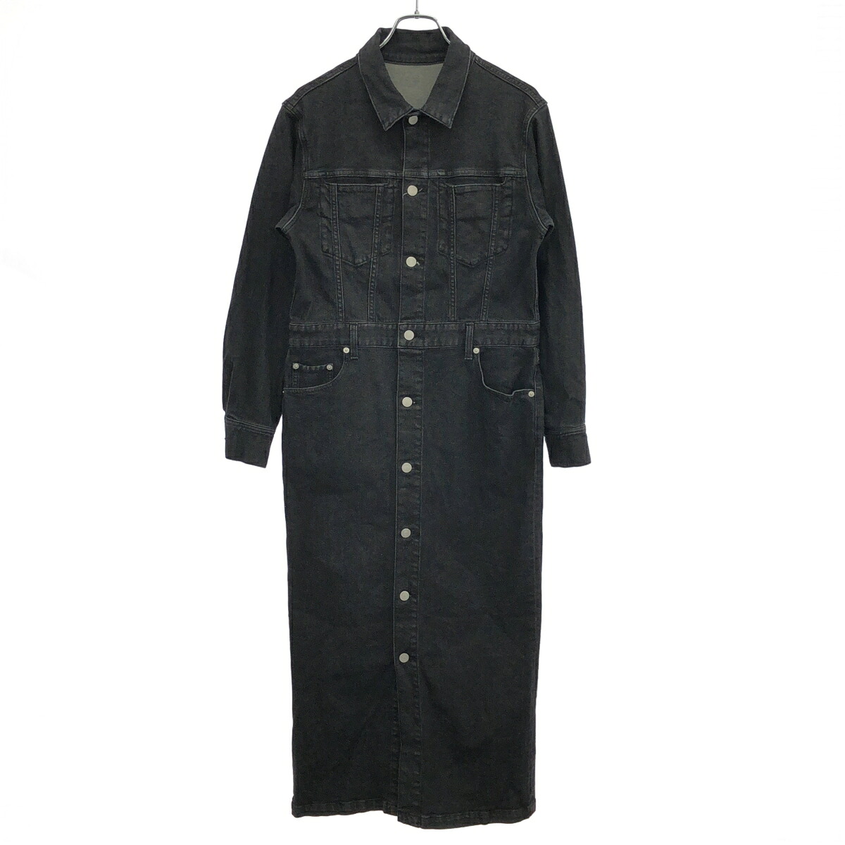 Whim Gazette ウィム ガゼット 25AW ストレッチデニムワンピース WGD1052109A0002 黒いこと F 【中古】 IT40QE1O8C7O ワンピース-レディースファッション