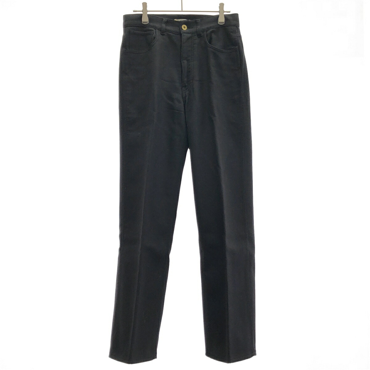 AURALEE オーラリー LIGHT MELTON WIDE SLACKS ライトメルトンワイドスラックスパンツ A9AP05LM 黒いこと 1 【中古】 ITQOAN5AT3T0