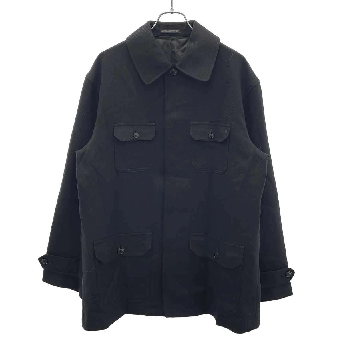 Yohji Yamamoto ヨウジヤマモト 15AW 4ポケットウールシャツジャケット HY-Y06-144 黒いこと 3 【中古】 ITPE510EIOBG