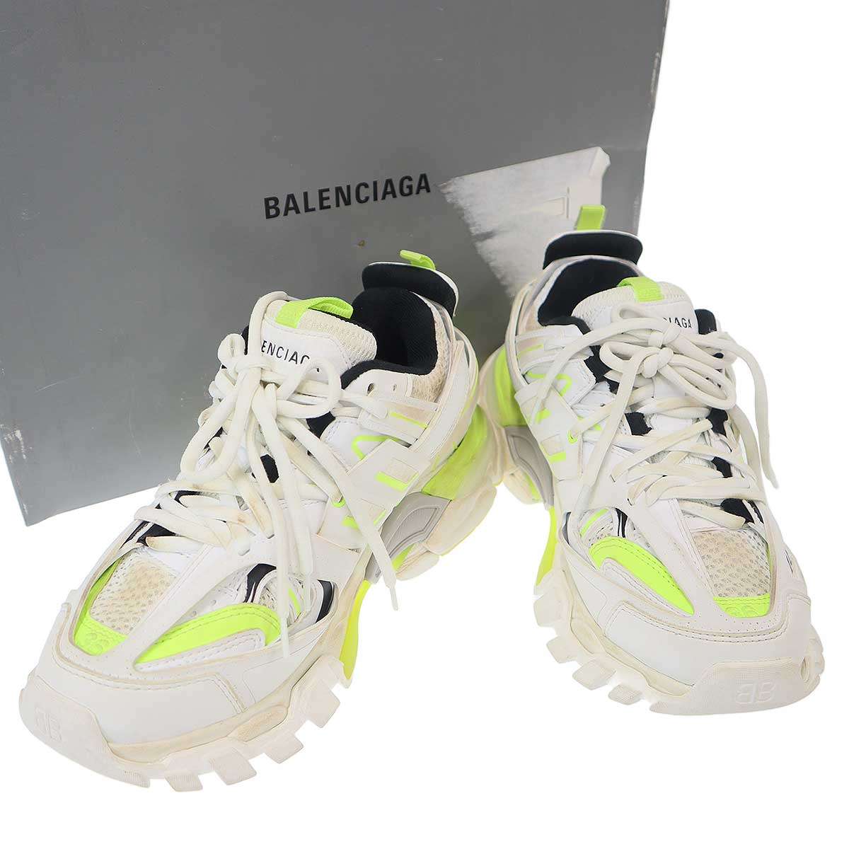 BALENCIAGA バレンシアガ Track Trainer トラックトレーナー スニーカー 542436 ホワイト イエロー 36 【中古】 ITFP3RHOVE80｜MODESCAPE 店