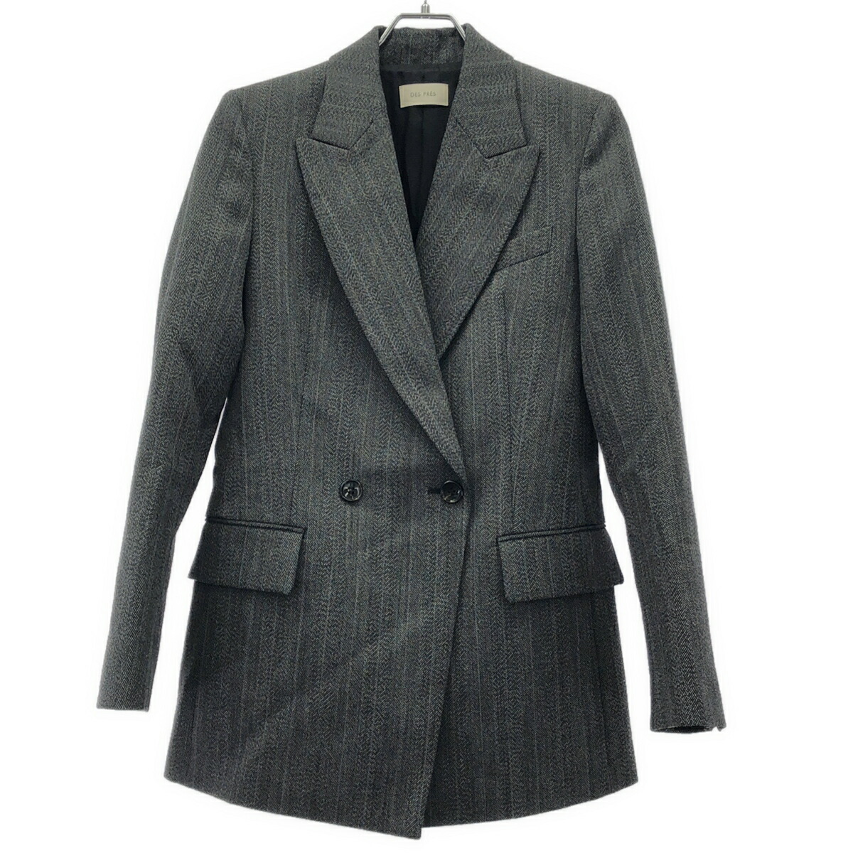 DES PRES デ プレ 25AW シェトランドへリンボーン テーラードジャケット 22-07-54-07207 グレー F 【中古】 ITK7BPIN4BXM