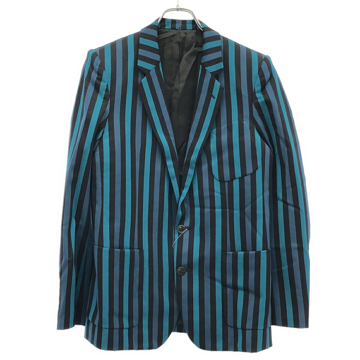 JOHN LAWRENCE SULLIVAN ジョン ローレンス サリバン 2Bストライプジャケット&スラックスパンツ セットアップスーツ ブルー 34 【中古】 ITWVMHFB59OY|MODESCAPE 店