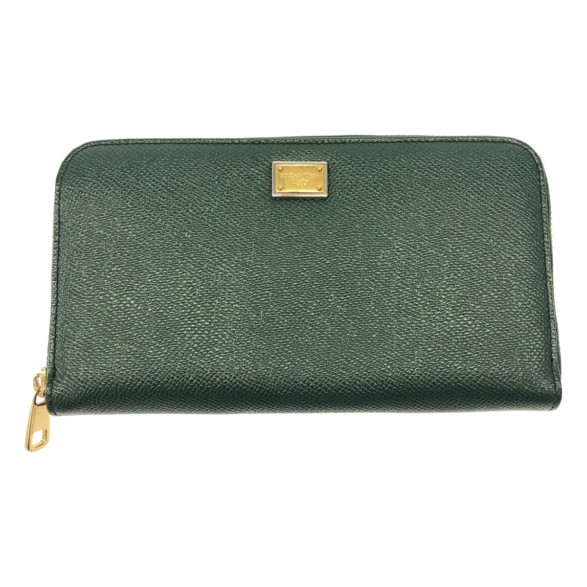 DOLCE&GABBANA ドルチェ＆ガッバーナ ラウンドジップロングレザーウォレット 長財布 グリーン - 【中古】 ITNUIFBOWHZQ｜MODESCAPE 店