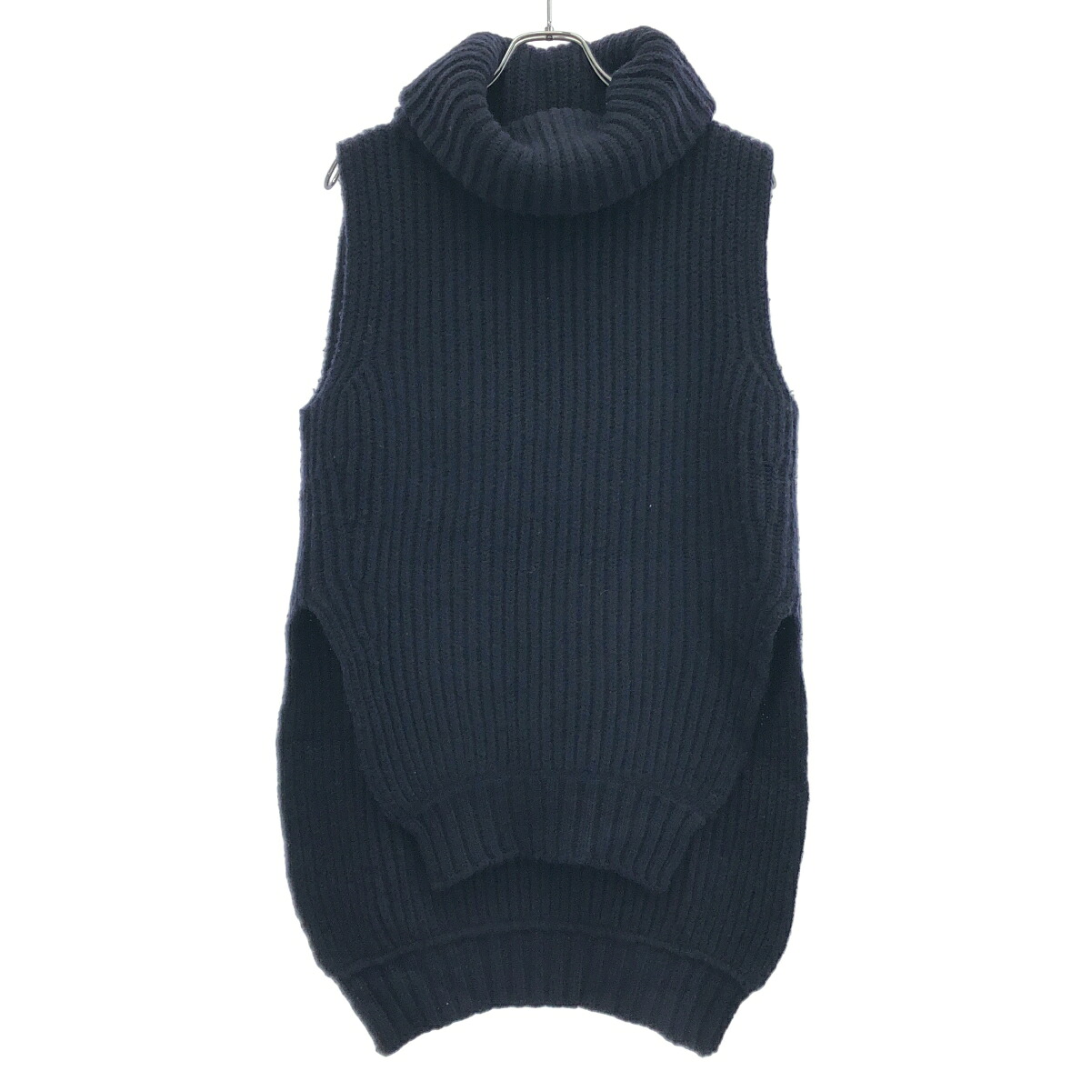 CELINE by Phoebe Philo セリーヌ フィービーファイロ 10AW オーバーネックチャンキーニットベスト 2 6M70/3131 ネイビー XS 【中古】 IT8G4M3SJ3D9｜MODESCAPE 店