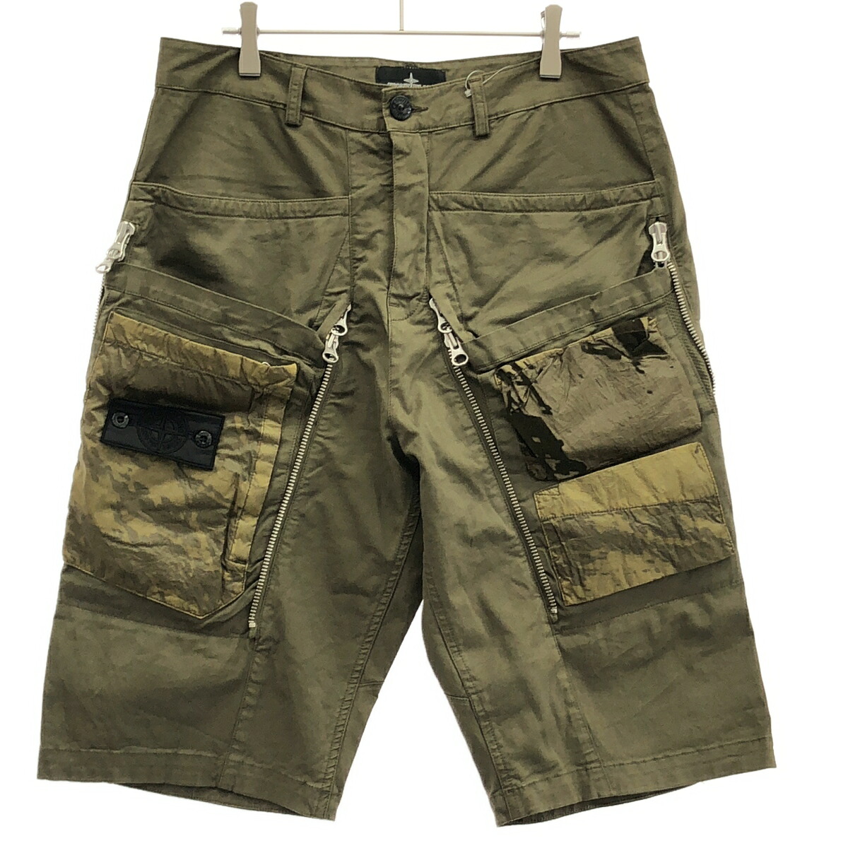 STONE ISLAND ストーンアイランド SHADOW PROJECT  BERMUDA SHORTS バミューダショートパンツ 6819L0208 カーキ 44 【中古】 ITF7289GKW3K ズボン・パンツ-メンズファッション