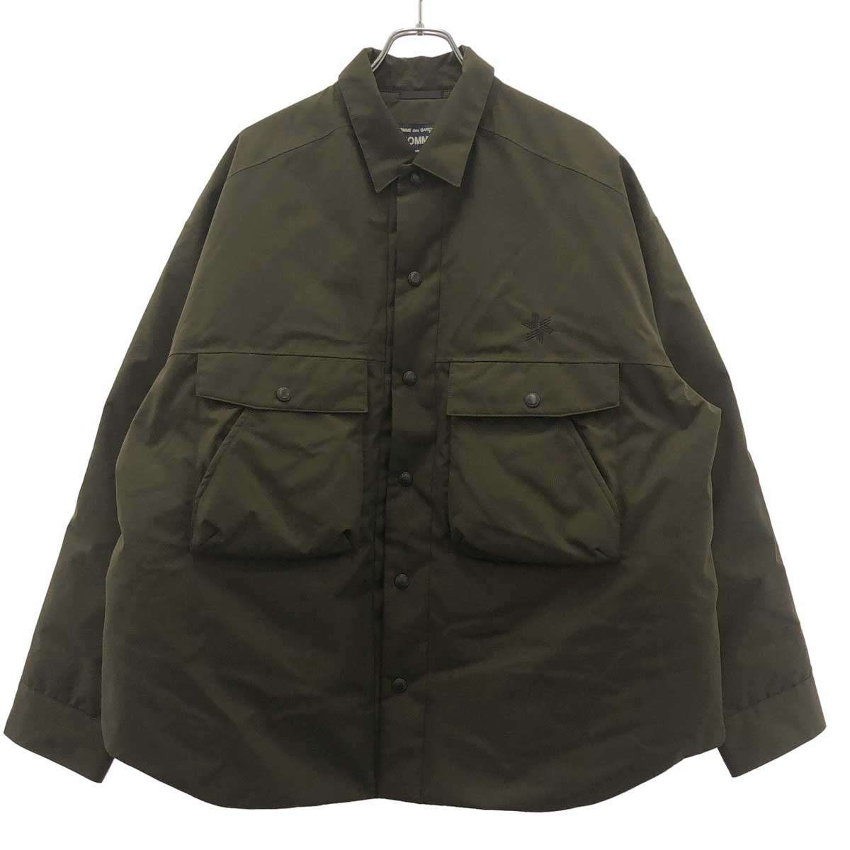 COMME des GARCONS HOMME×Goldwin コムデギャルソンオム ゴールドウイン 25AW WINDSTOPPER Three-Dimensional Down Shirt 落ち込むティーシャツ GL25729CD カーキ XL 【中古】 IT2OOPGDJ0K8 コート・ジャケット-メンズファッション