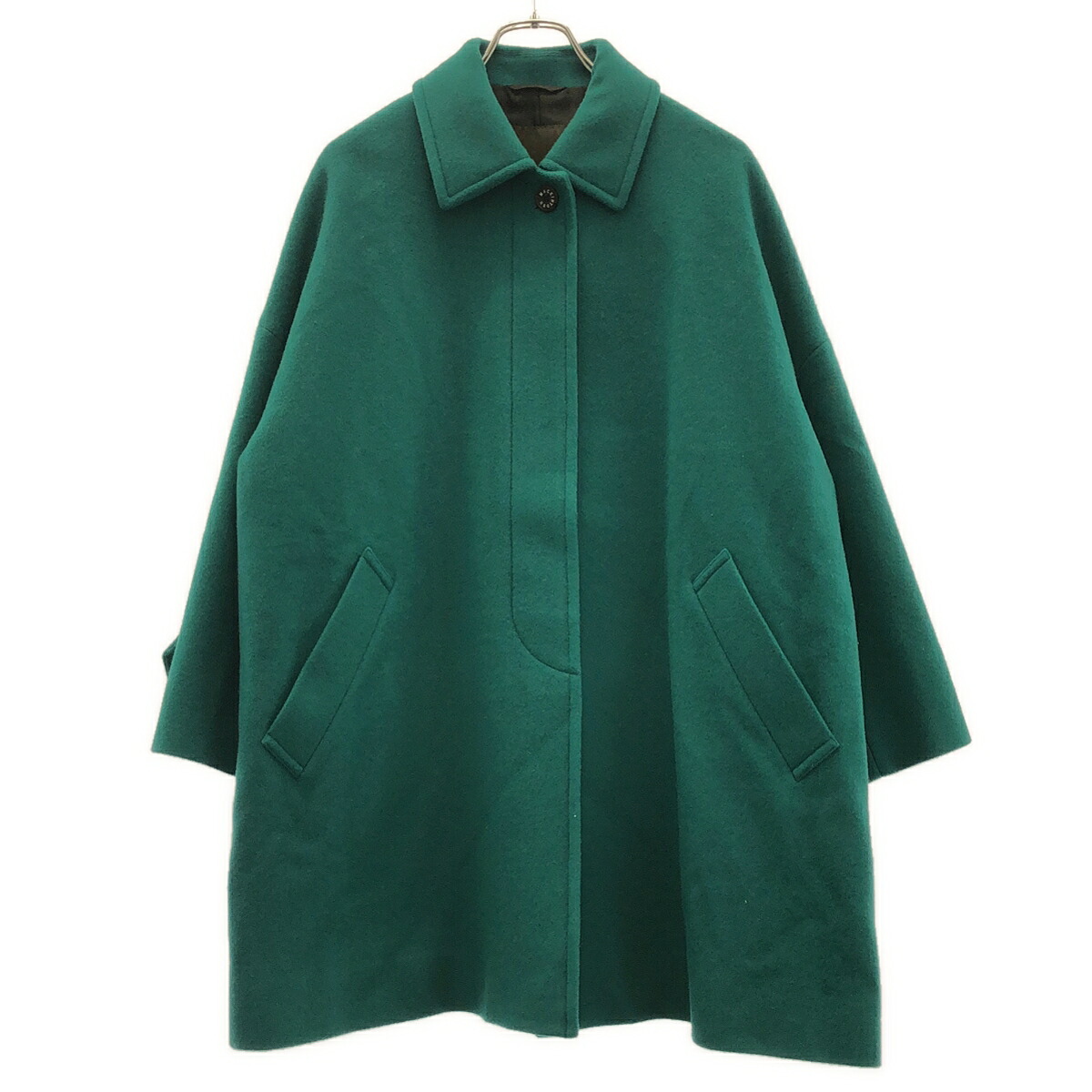 MACKINTOSH マッキントッシュ ROSLEY ロズリー ファインウールメルトンステンカラーコート G5B14-433-75 緑であること 38 【中古】 IT1SEUF5D978