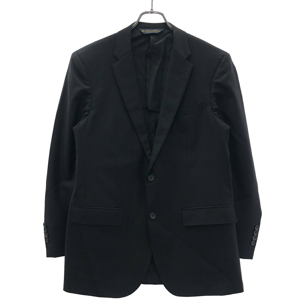 Brooks Brothers ブルックス ブラザーズ Vitale Barberis Canonico 2Bジャケット&スラックスパンツ セットアップスーツ ブラック 41REG 35W/35W 【中古】 IT1JKCAWDIQO|MODESCAPE 店