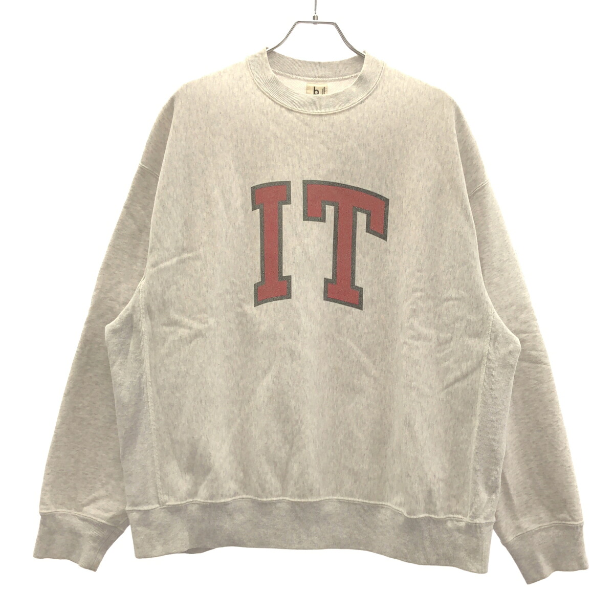 blurhms ROOTSTOCK ブラームス開びゃく買い溜める PRINT Sweat Crew-neck P/O Big オーバーサイズスウェットプルオーバー bROOTS23F26P 薄墨色 3 【中古】 IT5MGCH55JRS