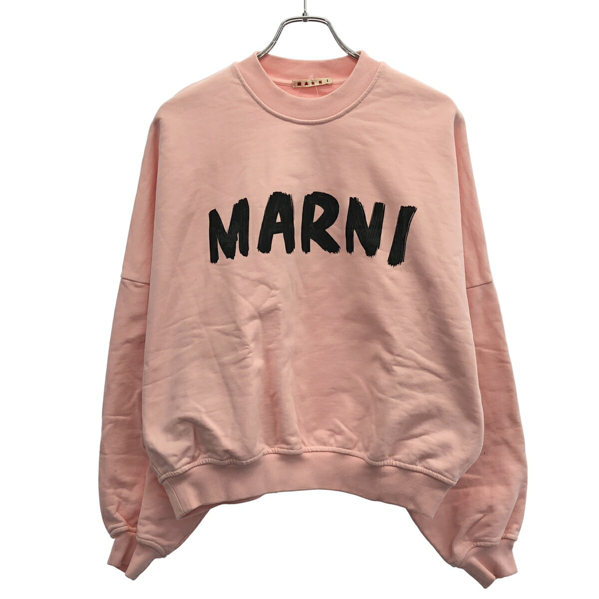 MARNI マルニ 23AW ロゴプリントワイドスウェットプルオーバー FLJE0185P2 ピンク 38 【中古】 ITTG8S3N2BIS|MODESCAPE 店