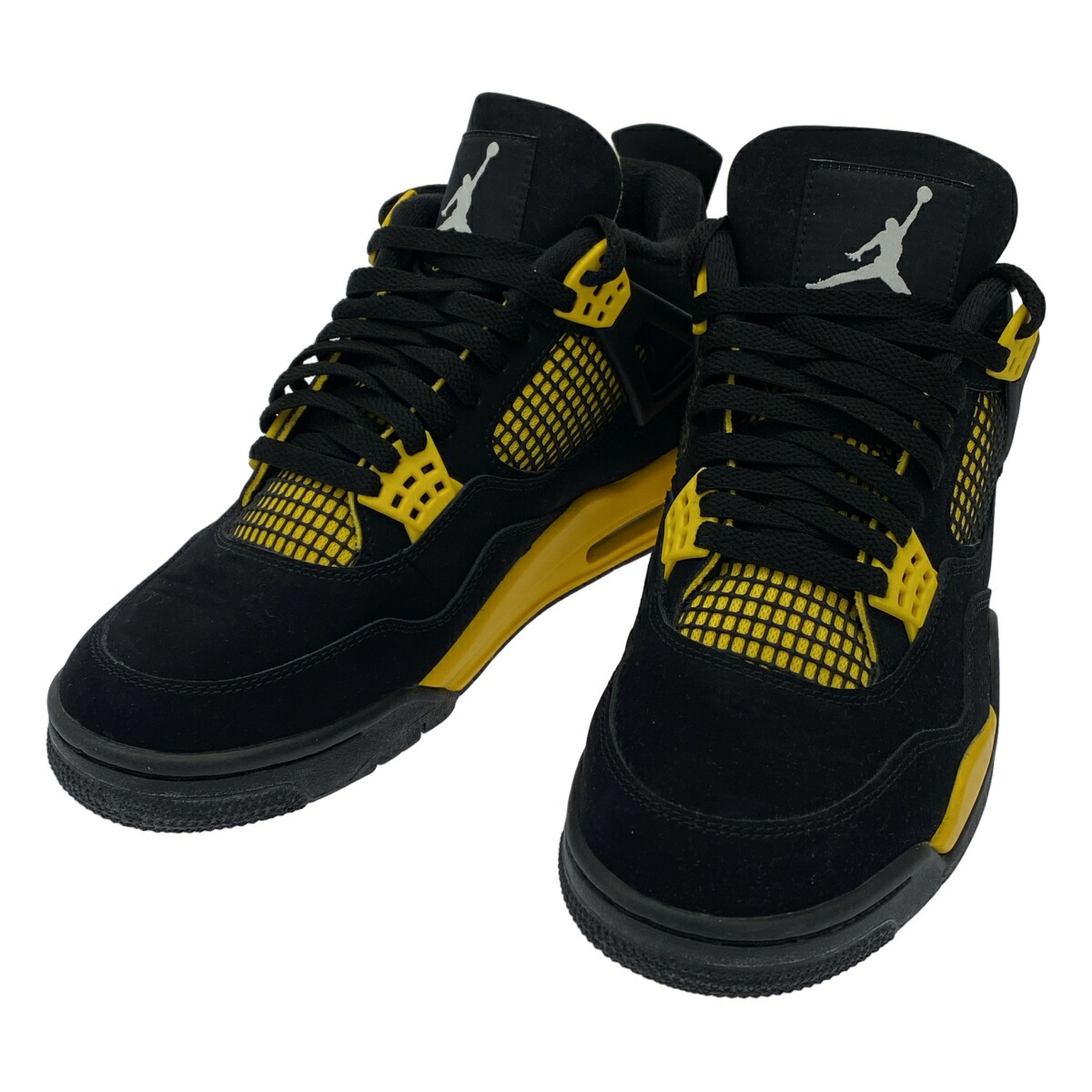 NIKE ナイキ AIR JORDAN 4 RETRO THUNDER スニーカー DH6927-017 黒いこと 黄色 27.5糎 【中古】 IT2GEFAMCENQ