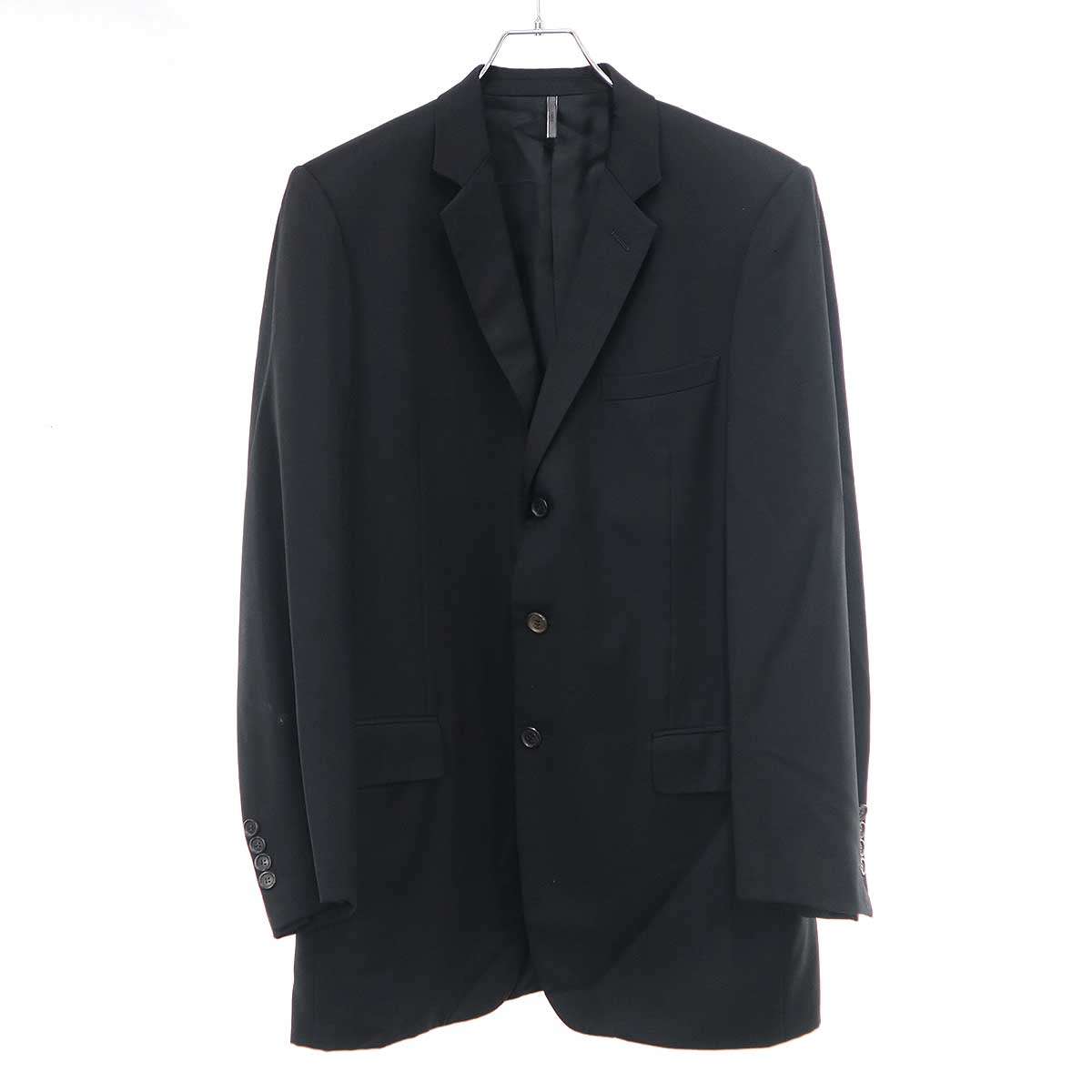 Dior HOMME ディオールオム 2002AW 3B上衣\u0026スラックスズボン下 セットアップ背広 2HH1073233 黒いこと 50 【中古】 ITVZ17OW899K
