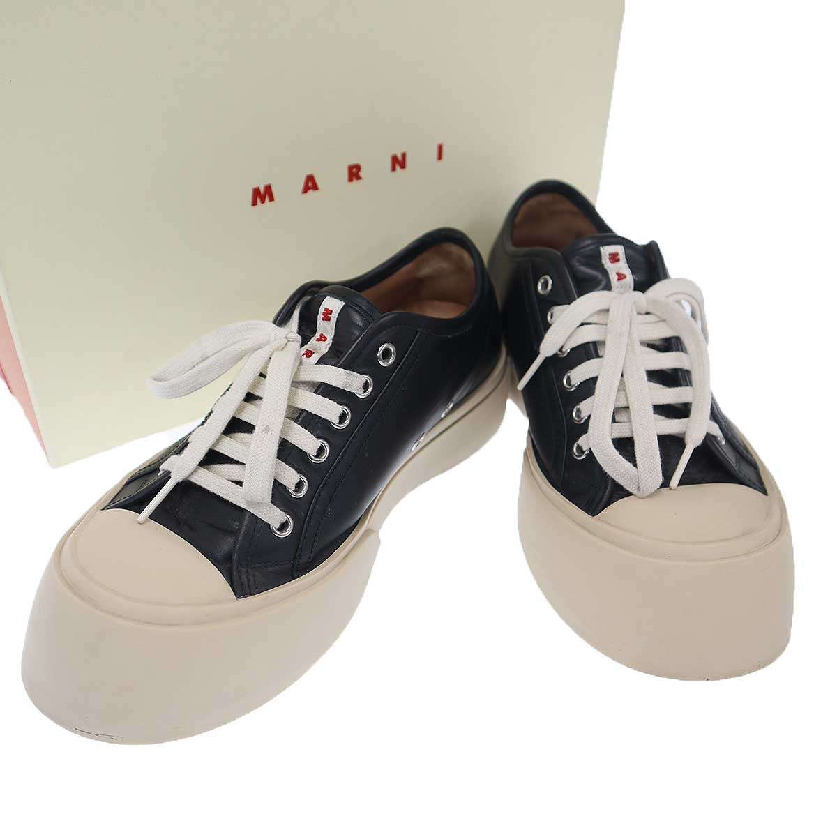 MARNI マルニ 24SS PABLO レースアップスニーカー  黒いこと 40 【中古】 ITCULVAGNKP2